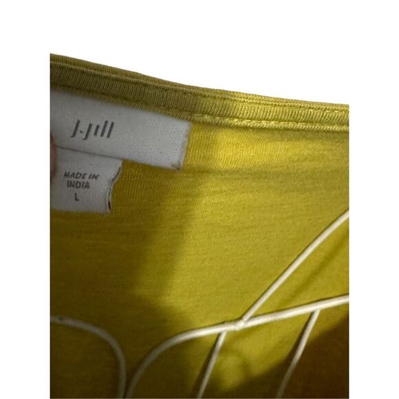 STUNNING J Jill blouse Womens Green Embroidered Long Sleeve V Neck Blouse Peasan - Picture 10 of 14